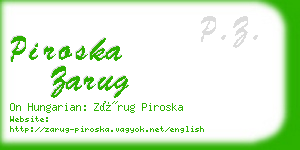 piroska zarug business card